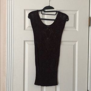 Brown knit top
